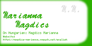 marianna magdics business card